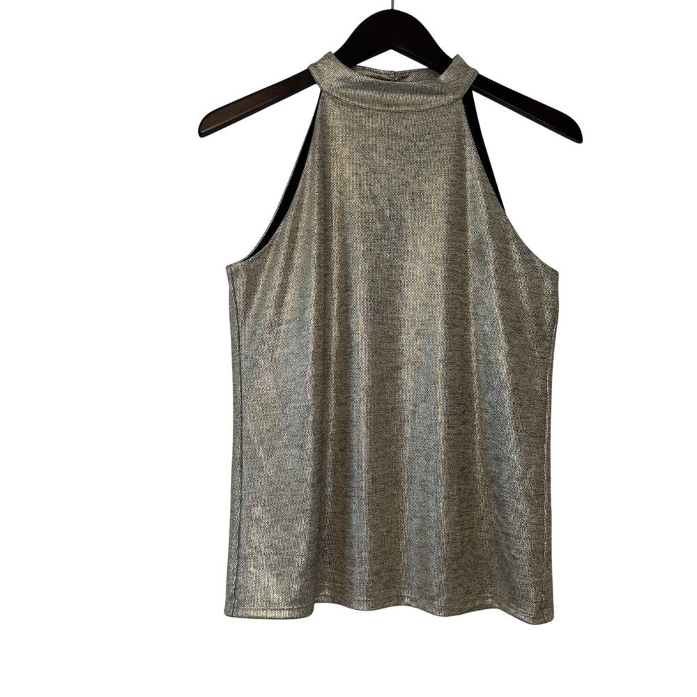 Elegant Gold Sleeveless Top, NWT